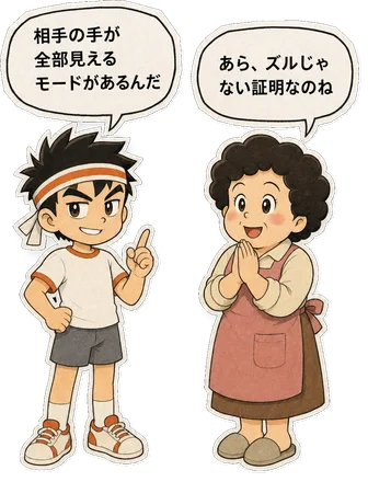 ファミコン大図鑑オリジナルキャラクターの掛け合い（オチ）