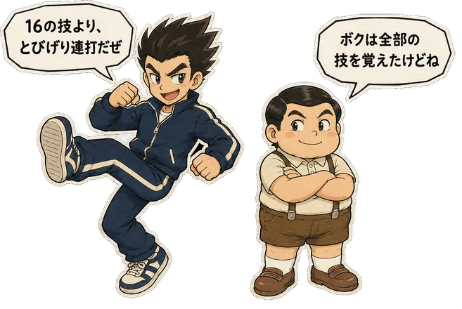 ファミコン大図鑑オリジナルキャラクターの掛け合い