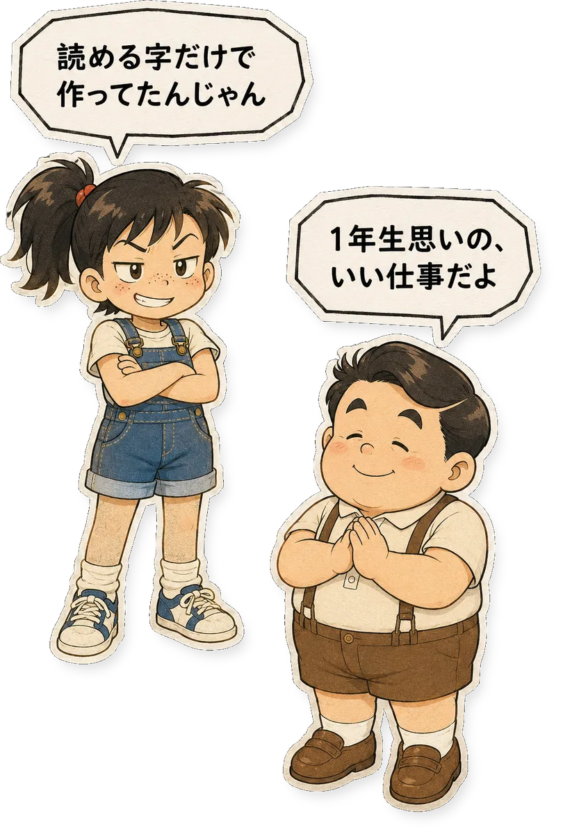 ファミコン大図鑑オリジナルキャラクターの掛け合い（オチ）