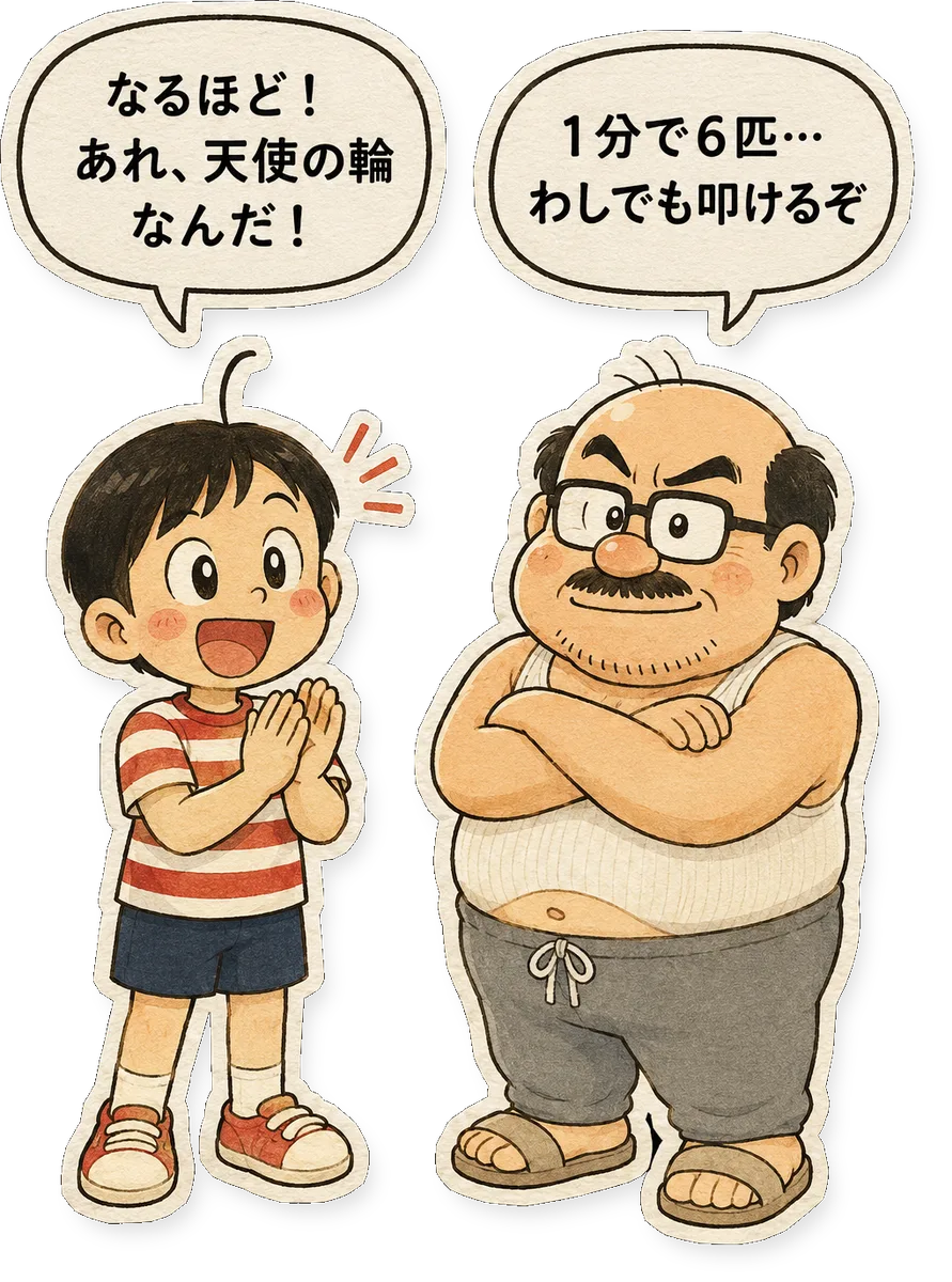 ファミコン大図鑑オリジナルキャラクターの掛け合い（オチ）