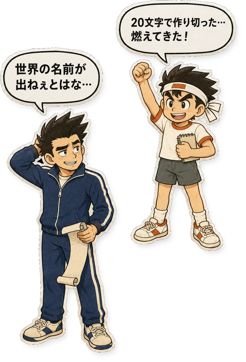 ファミコン大図鑑オリジナルキャラクターの掛け合い（オチ）